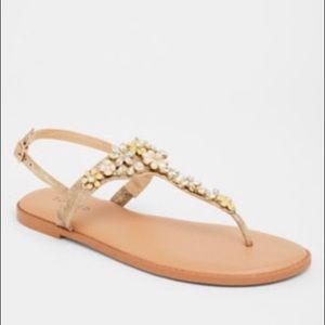 Gold Rhinestone Sandal